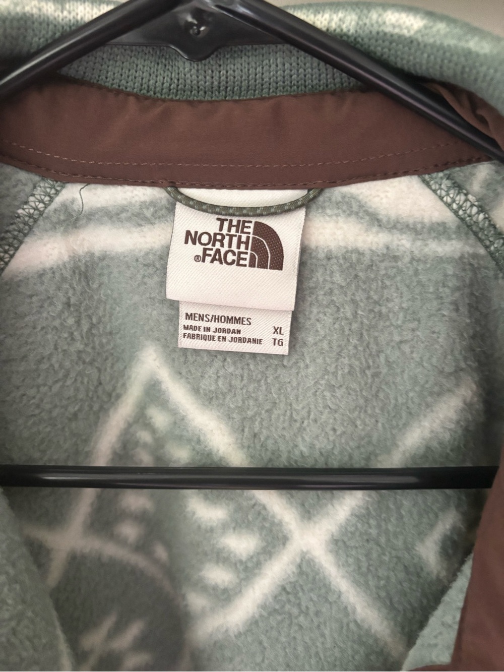The North Face Fleece Jacket - Sage Green & Brown Trim - Picture 2 of 11